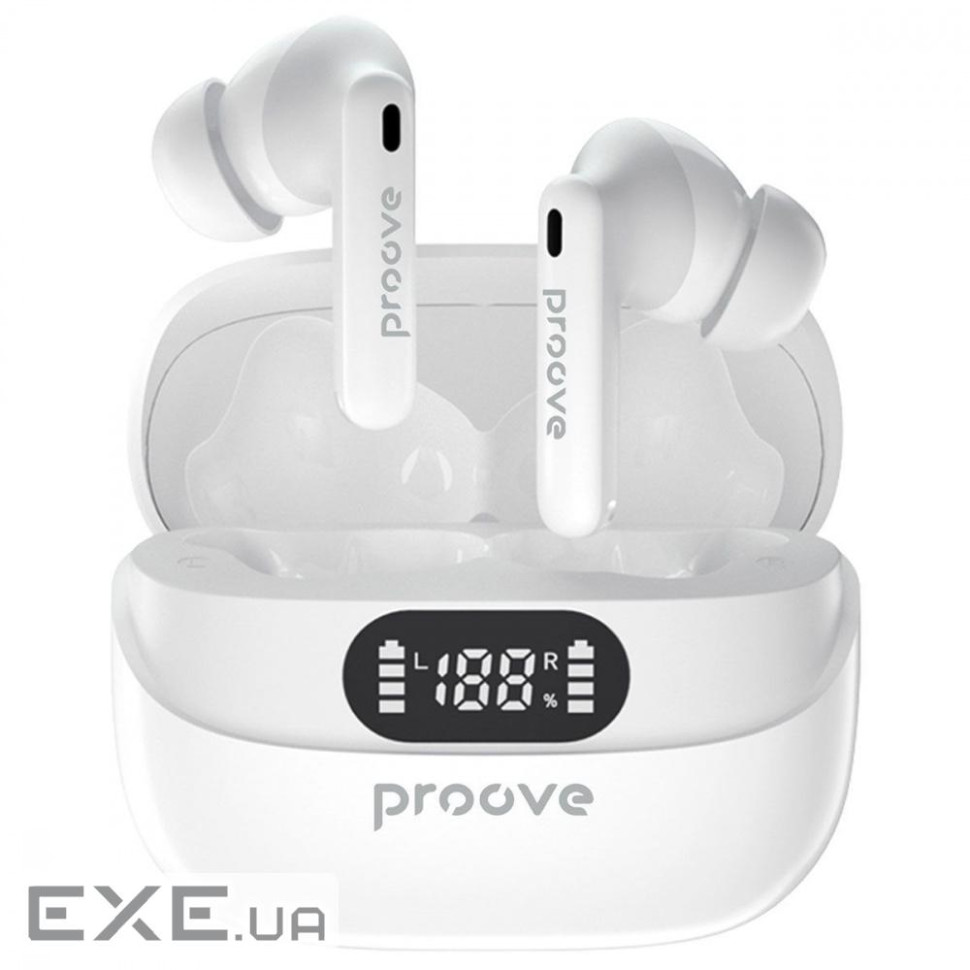 Беспроводные наушники Proove Digital Pro TWS with ANC (APP) white (TWAP54002202)
