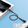 Дата кабель USB-C to Lightning 0.3m 3А black ColorWay (CW-CBPDCL054-BK)