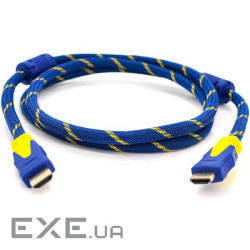 Кабель MERLION HDMI 5м Yellow/Blue (YT-HDMI(M) (M)NY/BL-5.0M) (YT-HDMI(M)/(M)NY/BL-5.0m)