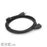 Подовжувач USB 2.0 AM / AF, 2.0m, 1 ферит, чорний Пакет Q250 (YT-AM/AF-2.0B)