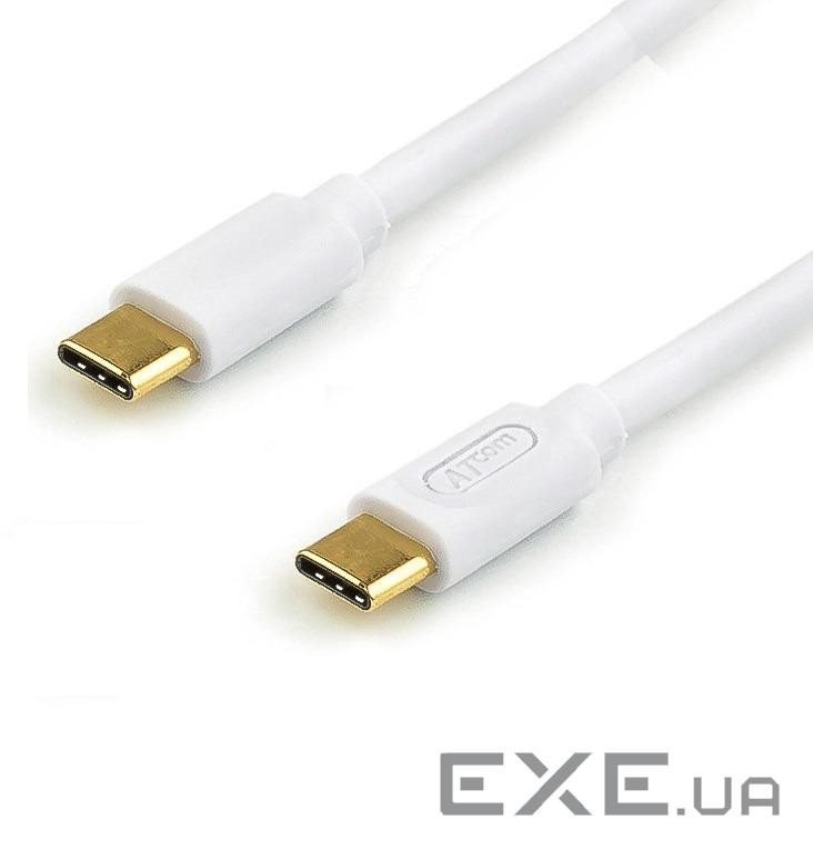 Кабель Type-C - Type-C, 0.8 м, White, Atcom C03, 60 Вт, 3A (AT-C08)