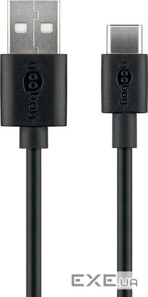Кабель пристроїв USB Type-C-2.0A M/M 1.0m,(USB2.0) AWG28 SuperFast PD15W,чорний (75.04.5735-1) (75.04.5735-1)