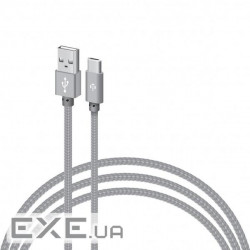 Дата кабель USB 2.0 AM to USB-C 2.0m CBGNYT2 grey Intaleo (1283126489143)