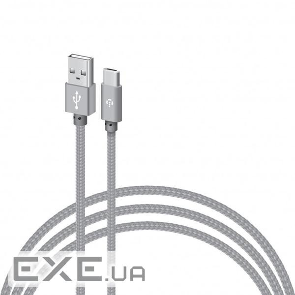 Дата кабель USB 2.0 AM to USB-C 2.0m CBGNYT2 grey Intaleo (1283126489143)
