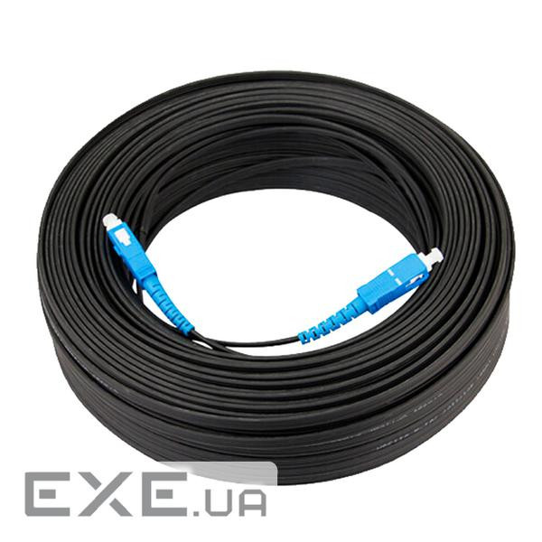 Патчкорд оптичний зовнішній SC/UPC-SC/UPC, волокно G657a2, фігура 8 зі сталевими лозинами , (sc-sc30)