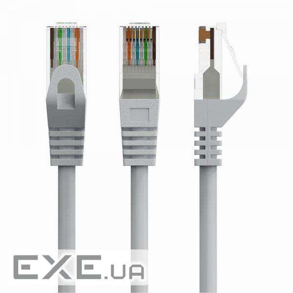 Патч корд Cablexpert PP6U-CU-5M, UTP, категорія. 6, литий, 50u" штекер із фіксатором, 5 м, сірий