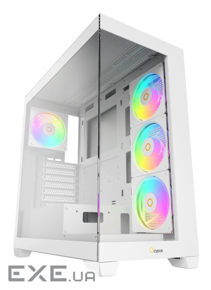 Корпус для комп"ютера ATX W/O PSU GAMMA C72 WH ARGB (GAMMA-C72-WHD400XX-GL) OCYPUS