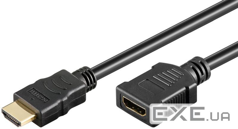 Кабель монітора-подовжувач Goobay HDMI M/F 1.5m, HS+HEC+ARC D=6.0mm 4K@30Hz (75.03.1936-1)