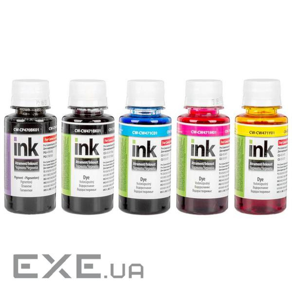 Чорнило ColorWay Canon PGI-470/CLI-471 (5х100мл) BP/BK/С/M/Y (CW-CW470/CW471SET01P)