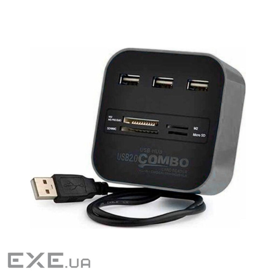 Концентратор Voltronic USB 2.0 to 3xUSB 2.0 + SD/MMC/TF/M2 black (CUB3-B)