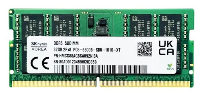 Модуль пам"яті SO-DIMM DDR5 32GB 5600 Hynix original C46 (HMCG88AGBSA092N)