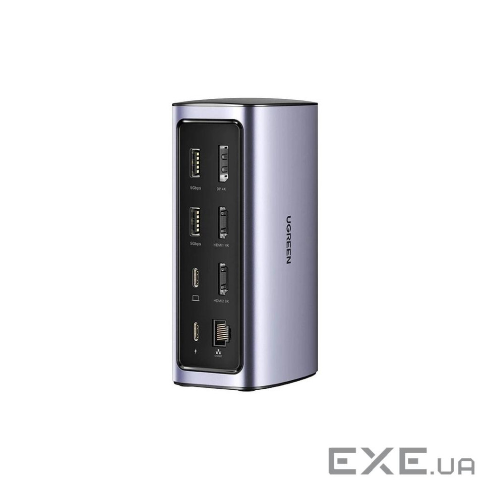 Порт-реплікатор Ugreen USB-C Multifunctional Docking Station 12in1 USB HDMI DP RJ45 AUX SD TF (90325