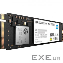 Твердотільний накопичувач M.2 250Gb, HP EX900, PCI-E 4x, 3D TLC, 2000/ 1000 MB/ s (2YY43AA)