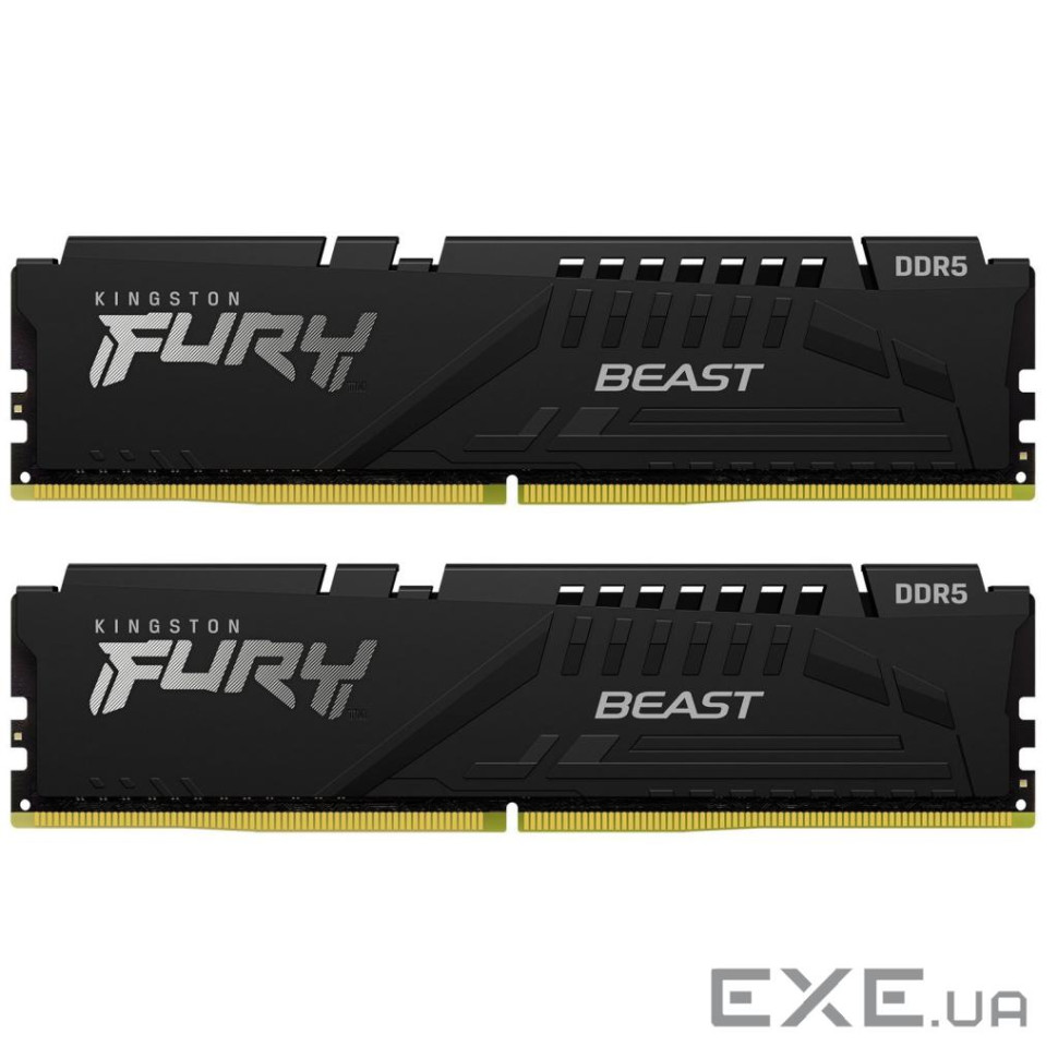 Модуль пам'яті KINGSTON FURY Beast EXPO Black DDR5 6800MHz 32GB Kit 2x16GB (KF568C34BBEK2-32)
