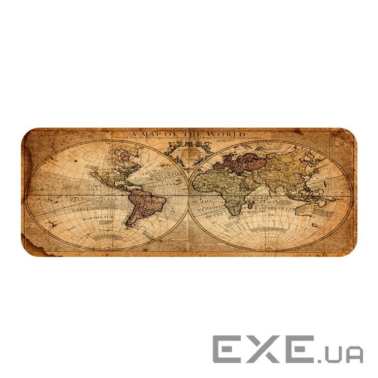 Килимок 300*700 тканинний Карта світу "Retro map" з бічним прошивкою, то (WMRM373) (WMRM373)