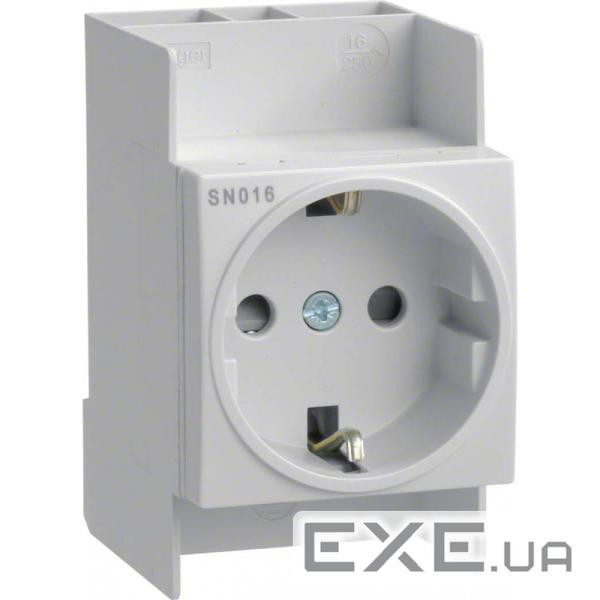 Розетка з установкою на DIN-рейку, 250 В/16А, 2.5 м , Hager (SN016)