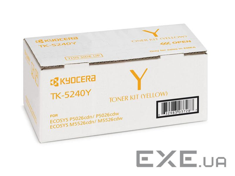 Тонер-картридж Kyocera TK-5240Y Yellow 3K (1T02R7ANL0)