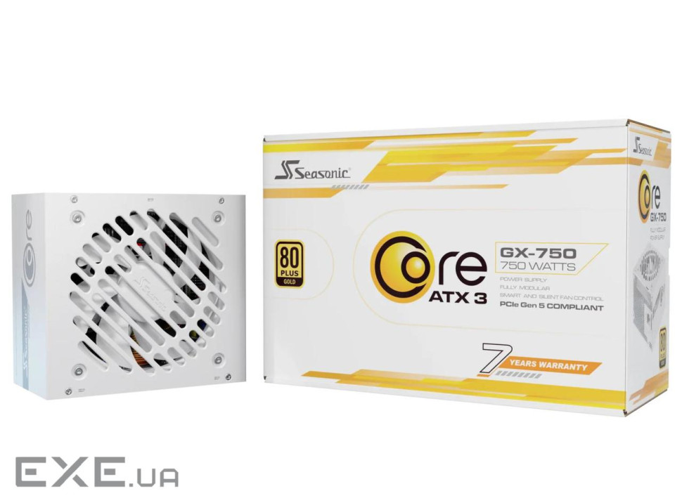Блок живлення Seasonic 750W (CORE GX-750-ATX31-WHITE)