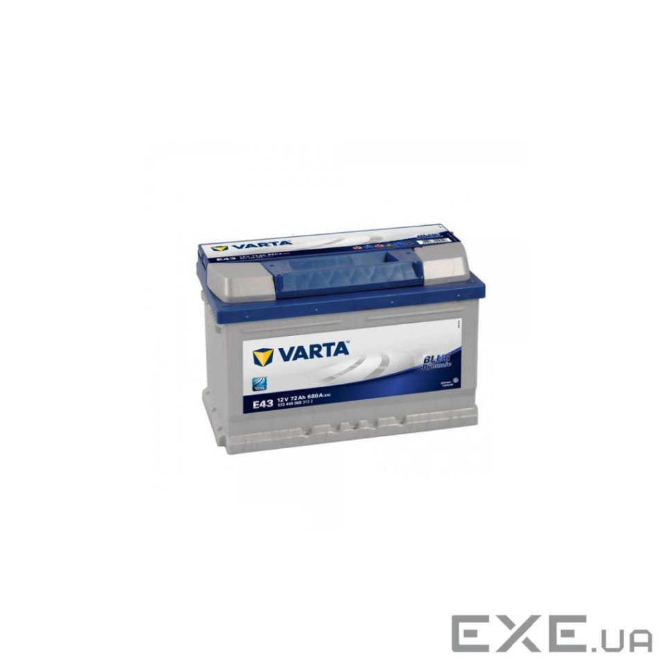 Акумулятор автомобільний Varta Blue Dynamic 72Аh (-/+) (572409068)