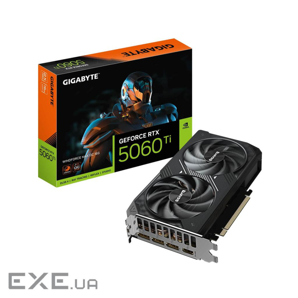 Відеокарта GIGABYTE GeForce RTX 5060 Ti WindForce Max OC 16G (GV-N506TWF2MAX OC-16GD)