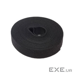 Стяжки на липучці ширина 15мм, рулон 45м, чорні, ціна за рулон (ZD-005 15мм)