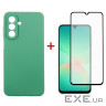 Чохол до мобільного телефона Dengos Kit Samsung Galaxy A26 Soft + glass (Mint) (DG-KM-139)