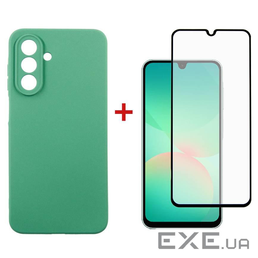 Чохол до мобільного телефона Dengos Kit Samsung Galaxy A26 Soft + glass (Mint) (DG-KM-139)