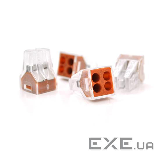 Клема із затискачем 4-провідна WAGO K773-104 для розподільчих коробок, 4-pin, прозор (K773-104 / 50)