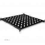 Полка 19 "4 точки крепл., 600мм глиб., Перфорована, т.м.2мм, чорна (UA-SH4-600B)