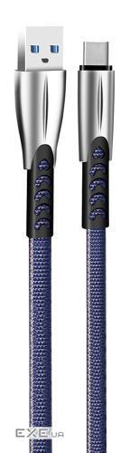 Дата кабель USB 2.0 AM to USB-C 1.0m zinc alloy blue ColorWay (CW-CBUC012-BL)
