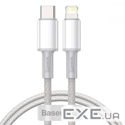 Кабель Baseus High Density Braided Type-C to Lightning PD 20W 2M Білий (CATLGD-A02) (CATLGD-A02 2м )