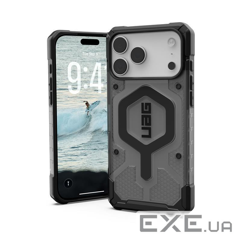 Чохол UAG для iPhone 17 Pro, Pathfinder Clear MagSafe, Ash/Black (114551113140)