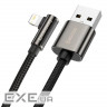 Дата кабель USB 2.0 AM to Lightning 2.0m CALCS 2.4A 90 Legend Series Elbow Black Baseus (CALCS-A01)
