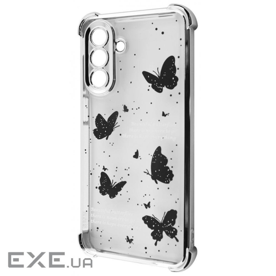 Чехол WAVE Winkie Samsung Galaxy A36/A56 silver/butterfly (65083 silver/butterfly)