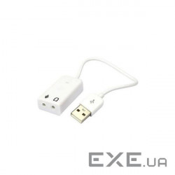 Sound card Dynamode USB 8(7.1) 20см каналов 3D RTL (USB-SOUND7-WHITE)