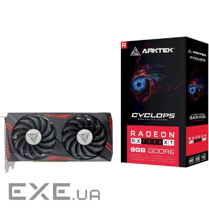 Відеокарта ARKTEK Radeon RX 7600 XT 8GB GDDR6 128-bit (AKR7600XTD6S8GH1)