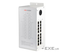 PoE комутатор для IP систем Hikvision DS-KAD612 16xFE, 12xPoE