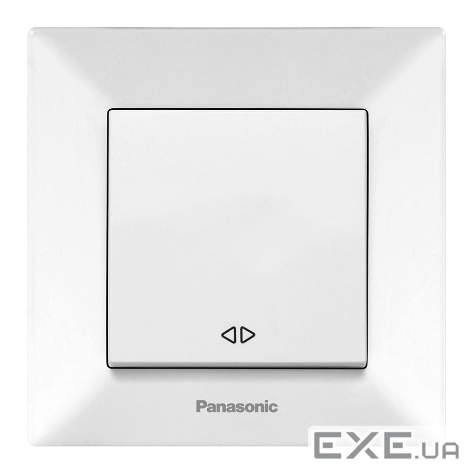 Вимикач Panasonic Arkedia Slim одноклавішний перехресний білий (WNTC00052WH-UA)