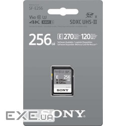 Карта пам'яті Sony 256GB SDXC C10 UHS-II U3 V60 R270/W120MB/s Entry (SFE256.ET4)