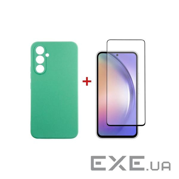 Чохол для мобільного телефону Dengos Kit for Samsung Galaxy A54 5G case + glass (Mint) (DG-KM-43)