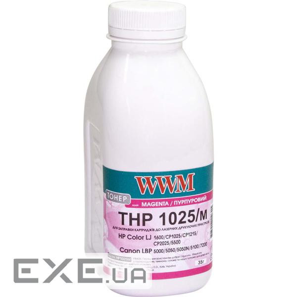 Тонер HP CLJ CP1025/Canon LBP 5050/7100 , 35г Magenta WWM (HP1025M)