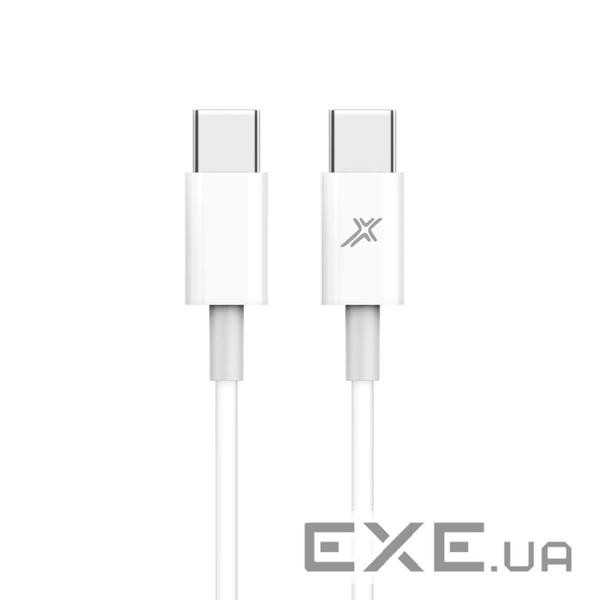 Дата кабель USB-C to USB-C 1.0m 20W CC-03W White Grand-X