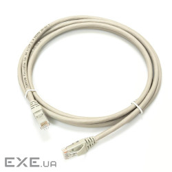 Патч-корд кат. 6A, 24AWG, RJ45-RJ45, сірий, 0.5 м, U/UTP, LSZH, Corning (UU008168252) , U/UTP, LSZH, Corning (UU00816825