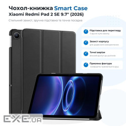 Чохол до планшета BeCover Smart Case Xiaomi Redmi Pad 2 SE 9.7" (2026) Black (715822)