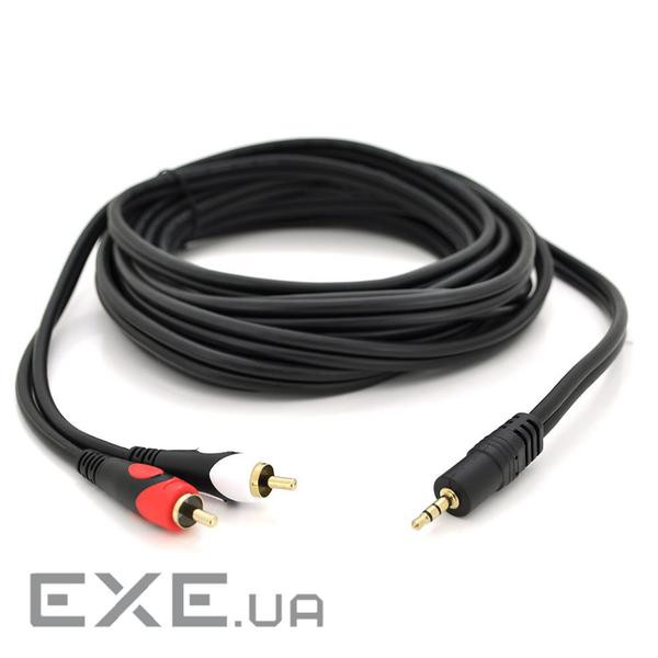 Кабель VOLTRONIC DC3.5 (тато) => 2хRCA (тато), GOLD Jack (YT-3.5(M)/2х (YT-3.5(M)/2хRCA(M)-1.8PCu)