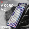Клавіатура Ajazz Maillard V2 Maillard Switch Wireless/Bluetooth/USB UA Purple/White/Blue (AK980-V2-M-PWB)