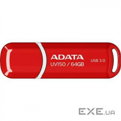 Накопичувач ADATA 64GB USB 3.0 UV150 Red (AUV150-64G-RRD)