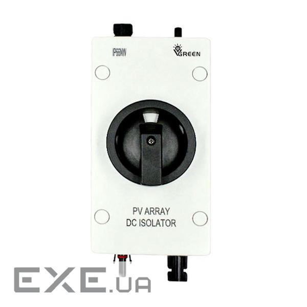 Ручний вимикач VGreen, 1000V, 32A, 4P, IP66, Grey (YT-VG / 32A / 4P)