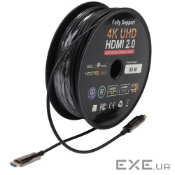 HDMI 2.0 патчкорд 60м з передачею сигналу 4K UHD по оптичному кабелю (AOC) (LW-HA-60)