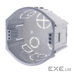 Коробка приладова неглибока в тверді стіни, з"єднуються між собою, ПВХ, сіра, &Oslash, (KP 68-45_KA) , &Oslash, (KP 68-4